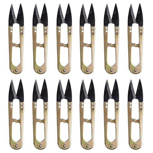 길우작쪽가위 골드쪽가위 기본쪽가위 110mm, 12개, 골드