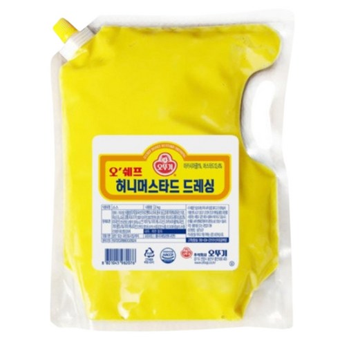오쉐프 허니머스타드드레싱, 2kg, 1개