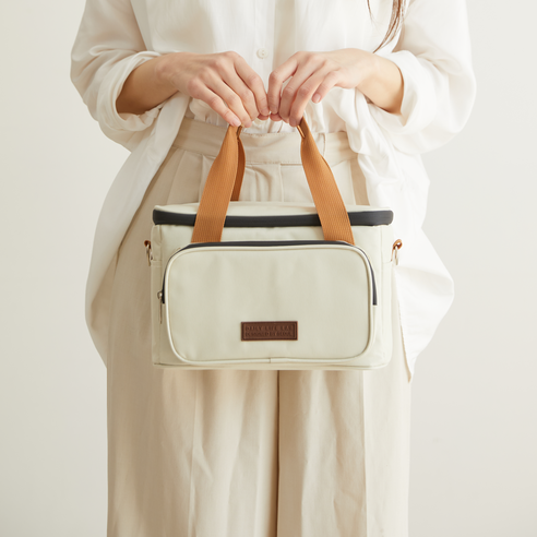 일상생활연구소 보냉백 보냉가방 쿨러백 이유식 도시락 17L, 17L, 크림 베이지, 크림 베이지 섬네일