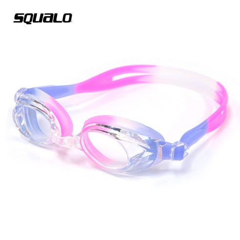 스쿠알로 아동용 수경 SGL-1600M, 블루 + 핑크