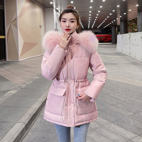 Mao 새로운 코튼 패딩 코트 여성용 중형 한국 스타일 닫기 피팅 두꺼운 면화 패딩 코트 패션 모든 일치 겨울 코튼 패딩 코트