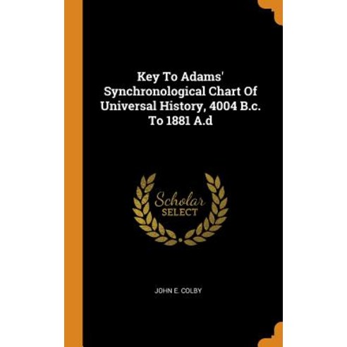 (영문도서) Key To Adams'' Synchronological Chart Of Universal History 4004 B.c. To 1881 A.d Hardcover, Franklin Classics, English, 9780343595371