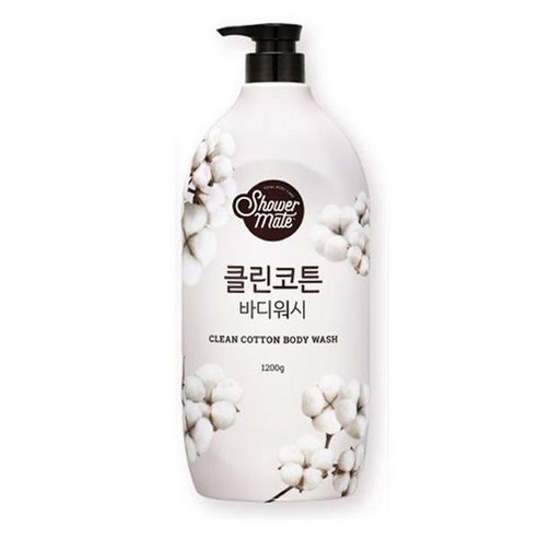 애경산업 샤워메이트 대용량 바디워시 1200g 클린코튼, 1.2kg, 1개