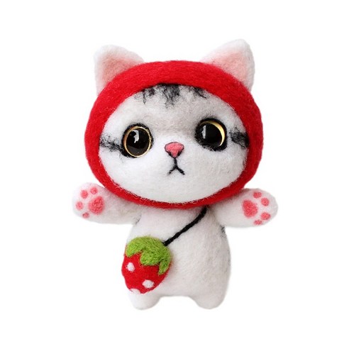 젊은이마켓 DIY 냥이 니들 펠트 세트, 1세트, 망토