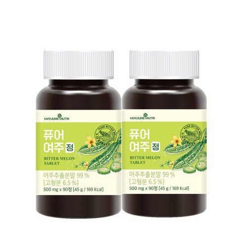 메이준뉴트리 퓨어 여주정 500mg, 90정, 2병