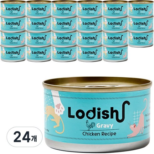 로디시 고양이 습식사료 주식캔, 24개, 그레이비 치킨, 85g