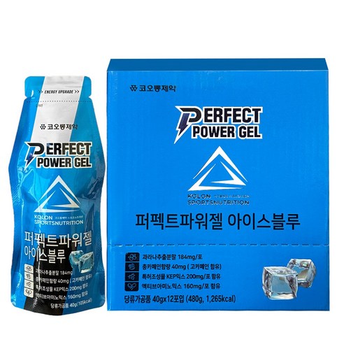 코오롱 퍼펙트 파워젤 아이스블루, 40g, 12개