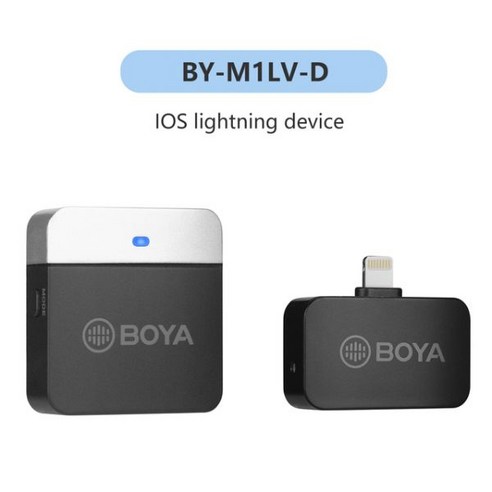 USB-C 스트리밍 방송 유튜브 전문 마이크 BOYA 라이브 무선 라발리에 BY-M1LV 라펠 휴대폰 녹화용 아이폰, BY-M1LV-D, 1) BY-M1LV-D