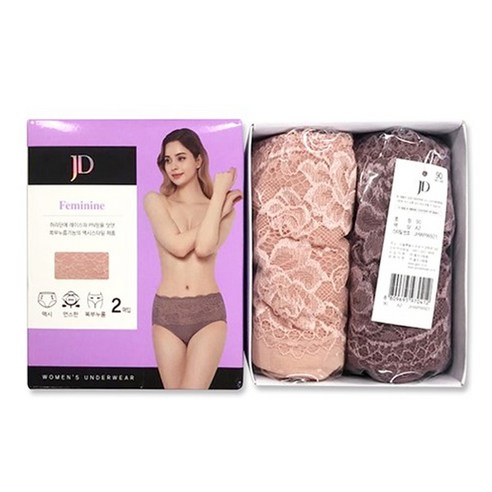 제임스딘 면스판 복부누름 A2 맥시팬티 혼합 2매입 팬티세트
