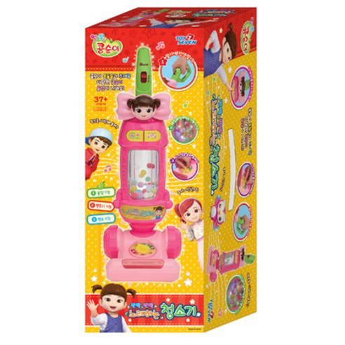 콩순이 반짝반짝 노래하는 청소기 완구, MIX (혼합 색상), 5개