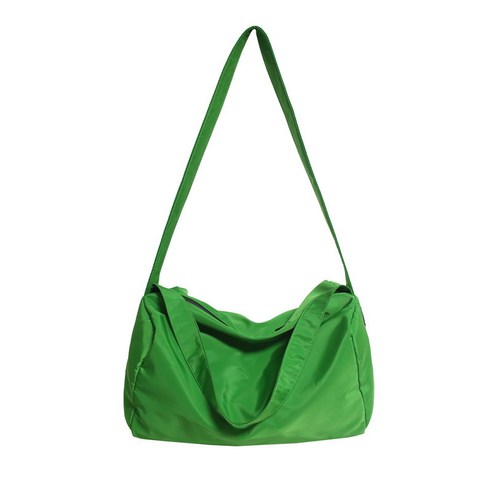 아웃도어 여행 가방 크로스 포켓 휴대용 남성 헬스백 단색 대용량 숄더 가방 여성 요가 가방, 초록색