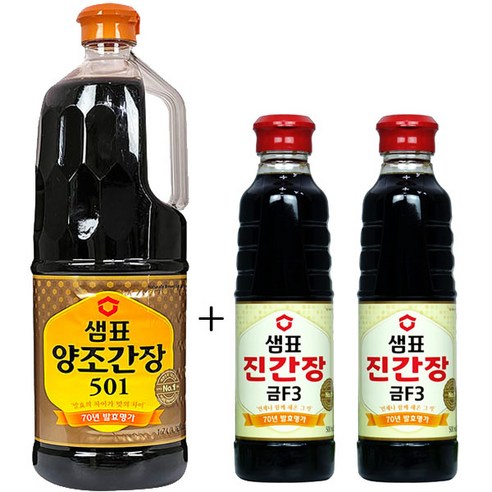 샘표 양조간장 501 1.7L x 1개 + 진간장 금F3 500mL x 2개, 1세트