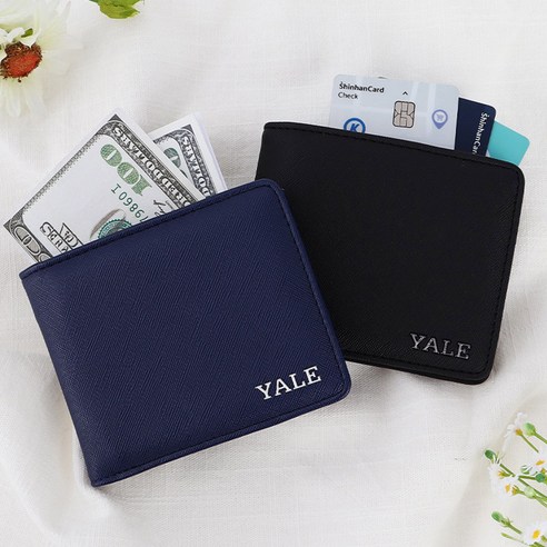 YALE 예일 로고 심플 캐스팅 슬림 반지갑