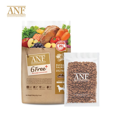 건강백서 전연령 건강한 장 기능성 사료, 장/유산균, 2kg, 1개 강아지 사료 14 ANF 유기농 6Free 플러스 오리 강아지 사료, 5.6kg, 1개