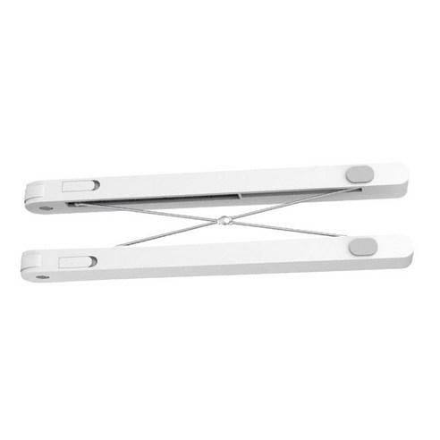 접이식 노트북 노트북 스탠드 5 각도 조정 가능 10-15.6", 10x1.6x0.6 인치, 화이트, 플라스틱