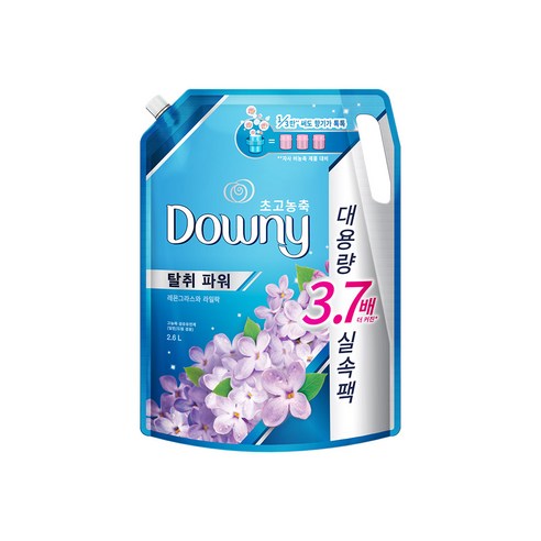 Downy Ultra Concentrated Fiber Softener Lemon Grass and Sweet Lilac Flavored Refill, 2.6 L, 1 ea