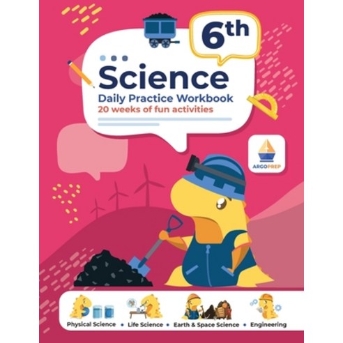 (영문도서) 6th Grade Science: Daily Practice Workbook 20 Weeks of Fun Activities Physical Life Earth &... Paperback, Argo Brothers Inc, English, 9781962936118