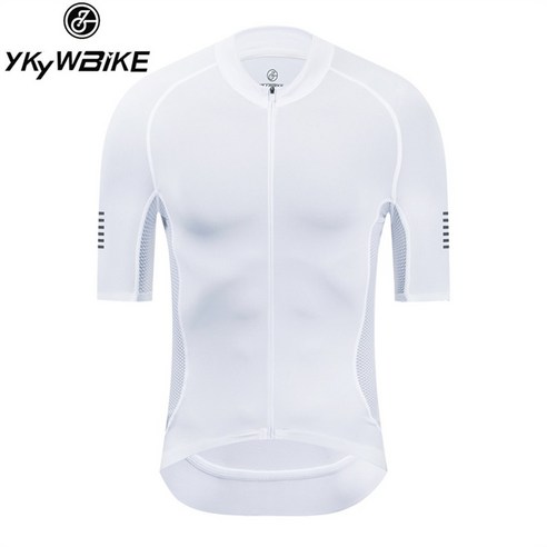 YKYWBIKE 2021 새로운 흰색 품질 반팔 사이클링 저지 프로 팀 여름 경량 의류 자전거 착용 셔츠