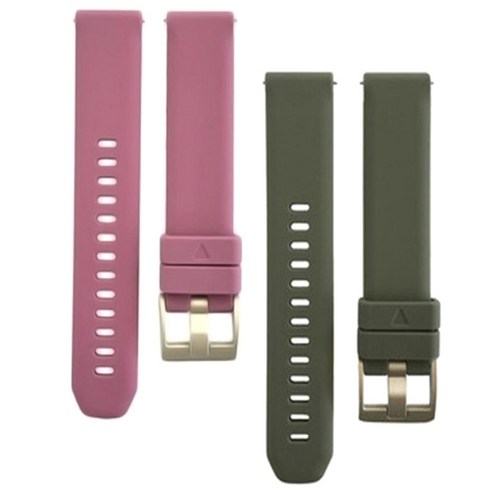 Garmin 20mm 시계줄 교체용 실리콘 시계 밴드 스트랩, 짙은 녹색 보라색, 설명, 실리카 젤