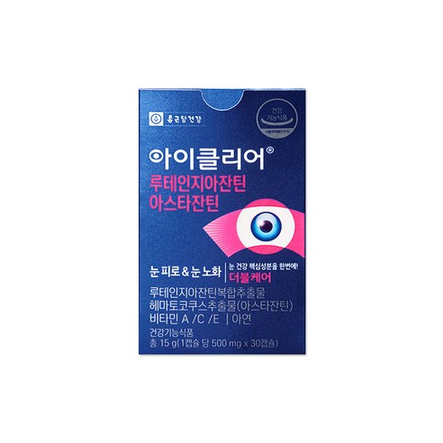 종근당건강 아이클리어 루테인 15g, 30정, 8개 12 종근당건강 아이클리어 루테인지아잔틴 아스타잔틴 15g, 30정, 1개