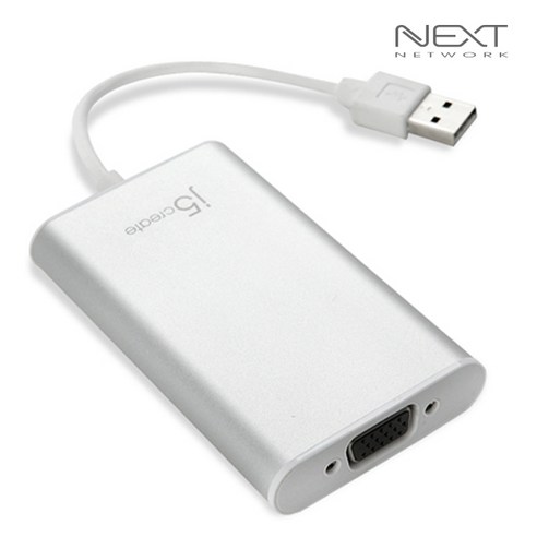 이지넷유비쿼터스 USB to VGA 외장 그래픽카드-확장 복제 모니터확장 NEXT-JUA210 외장형 모니터 확장기