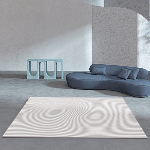 새로운 회색 줄무늬 거실 카펫 모조 캐시미어 카펫 바닥 매트 일본 와비 사비 커피 테이블 침실 침대 옆 담요, FYR-XD925, 80*120CM