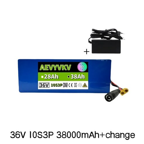 전기 자전거 스쿠터 BMS 및 고전력 용량 42V 18650 리튬 배터리 팩 36V 10S3P 28Ah 500W, 01 green, 1개