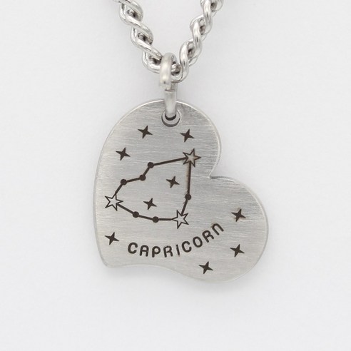 주누야 써지컬스틸 별자리 하트 미아방지목걸이