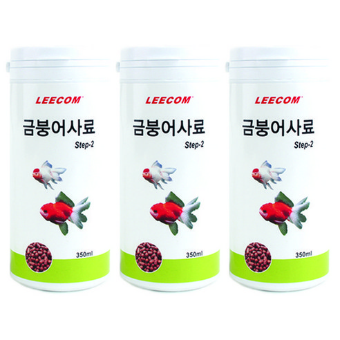 리컴 금붕어 사료 STEP2, 3개, 350ml
