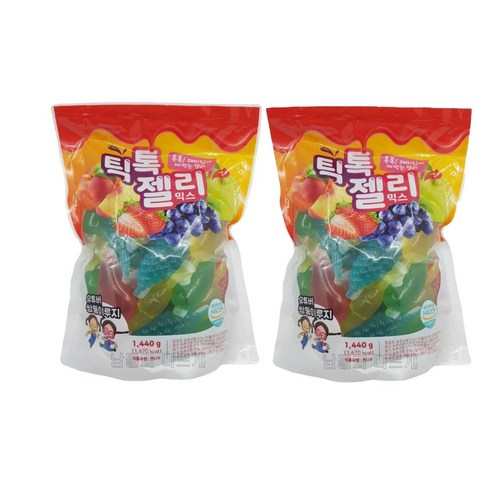 (무료배송!!) 코스트코 틱톡 젤리 믹스 4가지 맛 1440g * 2봉 / 유튜버 쌍둥이 루지, 1.44kg, 2개