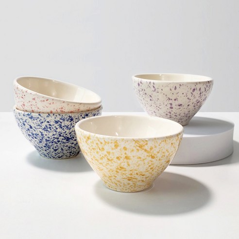 보아비스타 스플레터 식기4color 공기, 퍼플, 1개