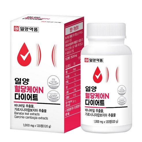[런칭 특가] 일양약품 혈당케어 N 다이어트 바나바잎 가르시니아 추출물, 5개, 120정