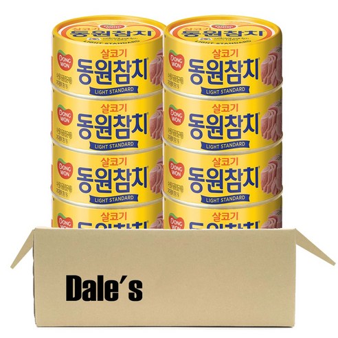 데일즈기획 동원 살코기 라이트스탠다드 참치, 200g, 8개
