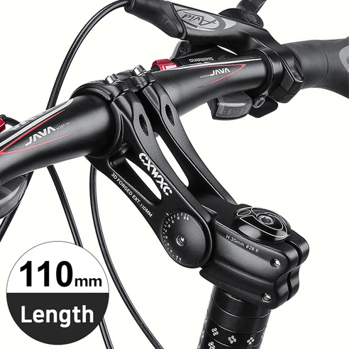 자전거 핸들바 각도조절 스템 31.8mm 90~145mm, ASS822-110mm, 1개, 검정