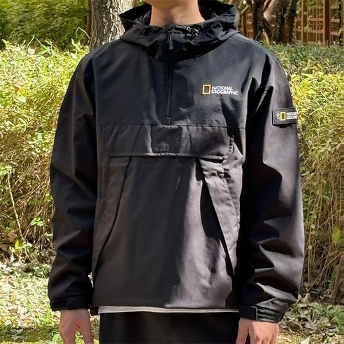 내셔널지오그래픽 오거하이츠 아노락 바람막이 점퍼 자켓 후드 재킷 + 다용도 가방