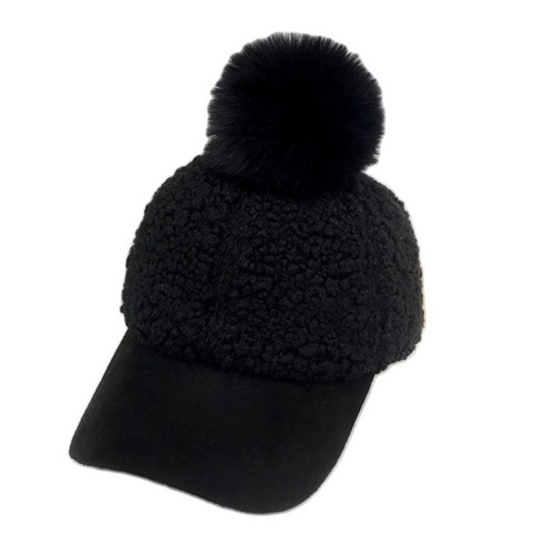 로우 프로파일 양털 야구 모자 단색 썬 스크린 야외 겨울 퍼지 따뜻한 조정 가능한 Snapback 트럭 운전사 바이저 모자, 검은 색