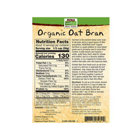 건강한 아침을 여는 마법, 나우푸드 오트 브랜