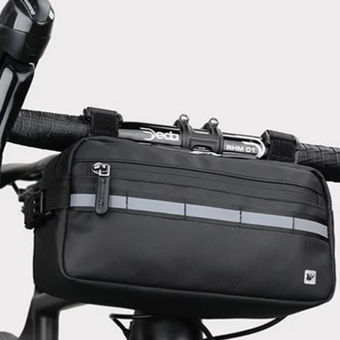 라이노워크 자전거 라이딩 킥보드 방수 핸들바 프페임 가방, X20990-BLACK
