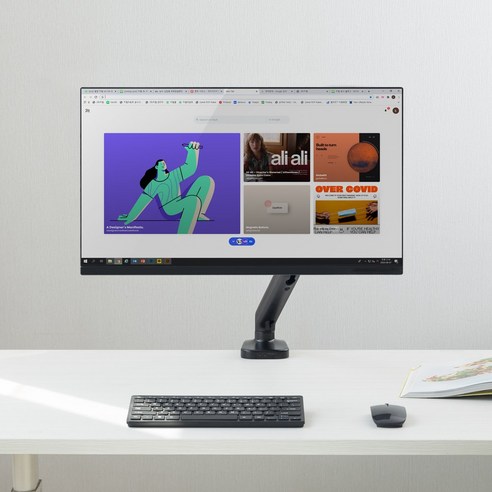 인체공학적 모니터암으로 편안한 작업 환경 구축