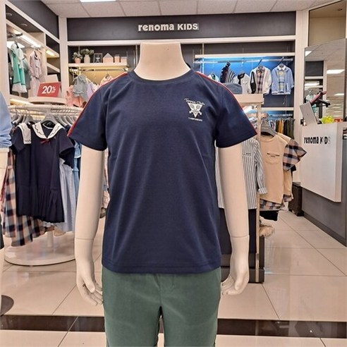 레노마키즈 소매 테이프 반팔 티셔츠(R2222T144)