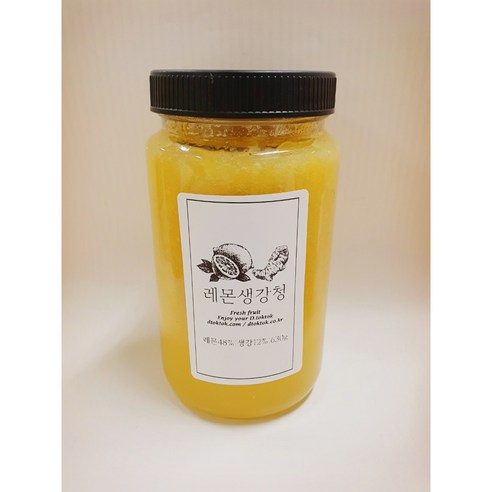 디톡톡 갈아만든 수제 레몬생강청 630g, 630ml, 1개, 1개입