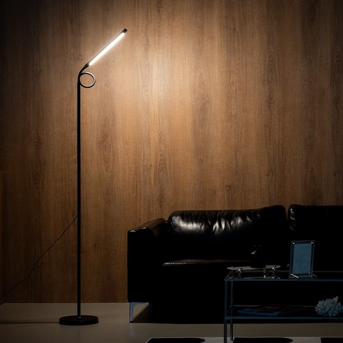 미노크 거실 LED 장스탠드 조명 3색 높이 밝기조절, 블랙