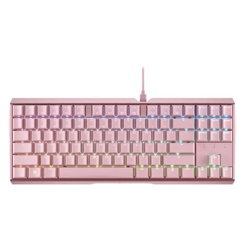 CHERRY MX 3.0 TKL RGB 시리즈 기계식 유선 키보드, 핑크, 갈축