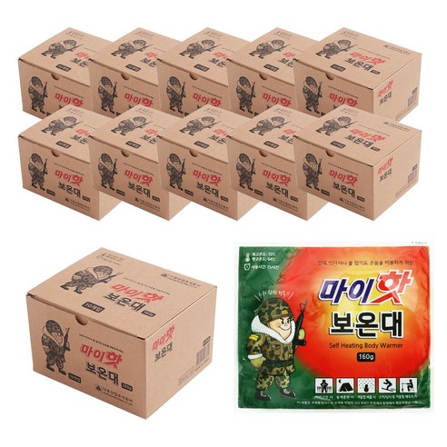 마이핫보온대 23년형 100매+10매 대용량 군인핫팩, 1세트