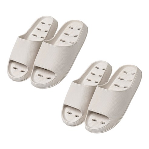 에끌라홈 욕실 미끄럼방지 슬리퍼, 2개, 화이트