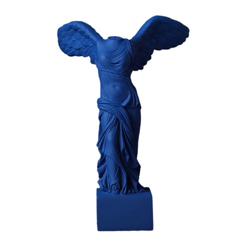Samothrace 그리스 여신 동상 장식의 날개 달린된 승리, 파란색, 수지