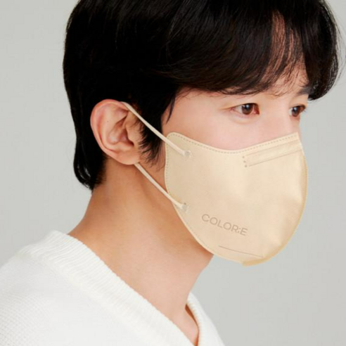 콜로레 KF94 새부리형 대형 컬러 마스크 50매 판매점, 베이지