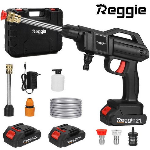 해마이바이 고압세척기 고압세차기 150Bar 가정용 자흡식 220V, 5500H-10 Best Top5 12 Reggie 무선 고압 세차기 충전식 세차 건 휴대용 물 스프레이 건 압력 청소기, 플라스틱 상자, 1 x 배터리, 1개