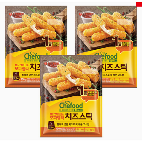 쉐푸드 모짜렐라 치즈스틱 800g, 2개