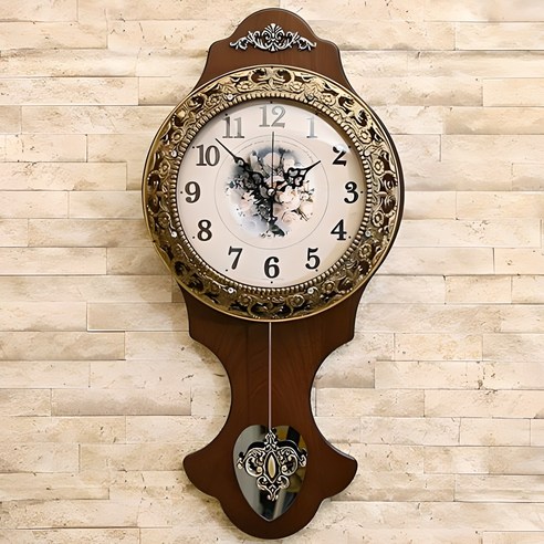🕰️ 째깍거리는 소리 없이, 공간에 품격을 더하다: KM 엔틱 국화 벽시계 사용 후기 엔틱벽시계